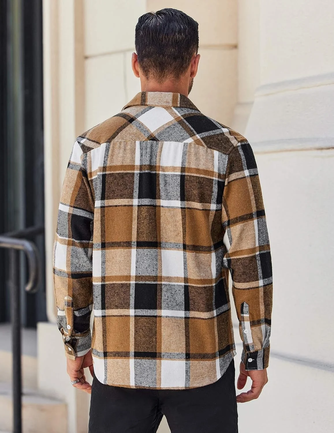 پیراهن های چهارخانه مردانه COOFANDY، آستین بلند، دکمه دار، مناسب فصل پاییز پیراهن های چهارخانه مردانه COOFANDY، آستین بلند، دکمه دار، مناسب فصل پاییز