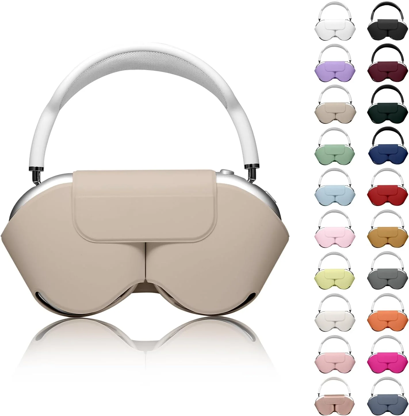 کیف هوشمند سازگار با ایرپادز مکس، حالت خواب خودکار، ضد خش و ضد گرد و غبار، کیف حمل مسافرتی قابل حمل برای ایرپاد مکس اپل، کیف هدفون. (رنگ بدن)