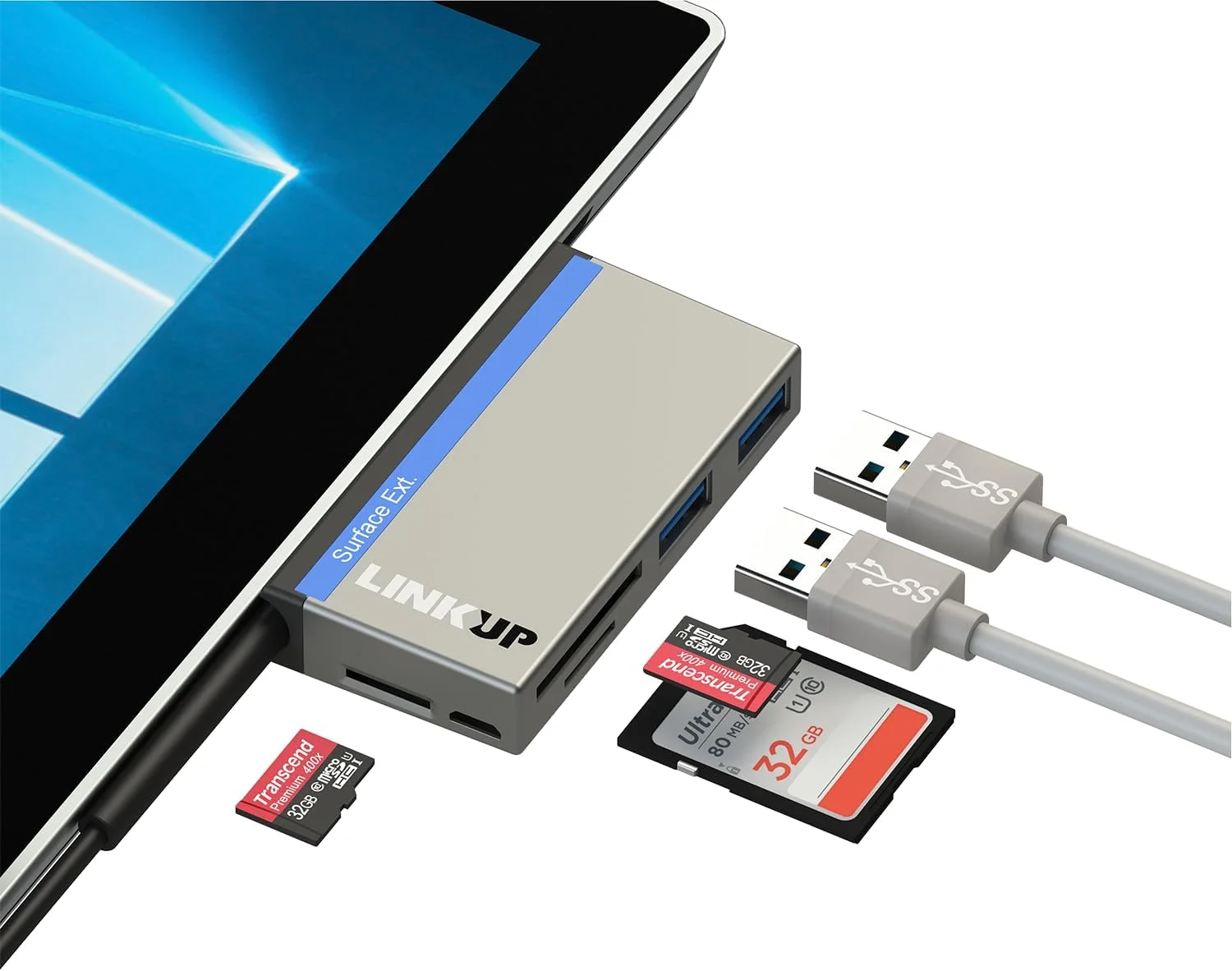 هاب آداپتور کارت حافظه میکرو SD سازگار با سرفیس پرو (3/4/5/6) | ایستگاه داک 6 در 1 | 2 عدد USB-A 3.0 SD/TF/MicroSD 5Gbps | اسلات داک مینی برای دوشاخه شارژ اصلی هاب آداپتور کارت حافظه میکرو SD سازگار با سرفیس پرو (3/4/5/6) | ایستگاه داک 6 در 1 | 2 عدد USB-A 3.0 SD/TF/MicroSD 5Gbps | اسلات داک مینی برای دوشاخه شارژ اصلی