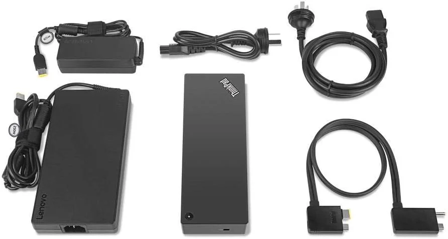 داک ایستگاه کاری Lenovo USA ThinkPad Thunderbolt 3 USB به همراه آداپتور 230 واتی و 65 واتی و کابل برق (شماره قطعه سازنده: 40AN0230US) داک ایستگاه کاری Lenovo USA ThinkPad Thunderbolt 3 USB به همراه آداپتور 230 واتی و 65 واتی و کابل برق (شماره قطعه سازنده: 40AN0230US)
