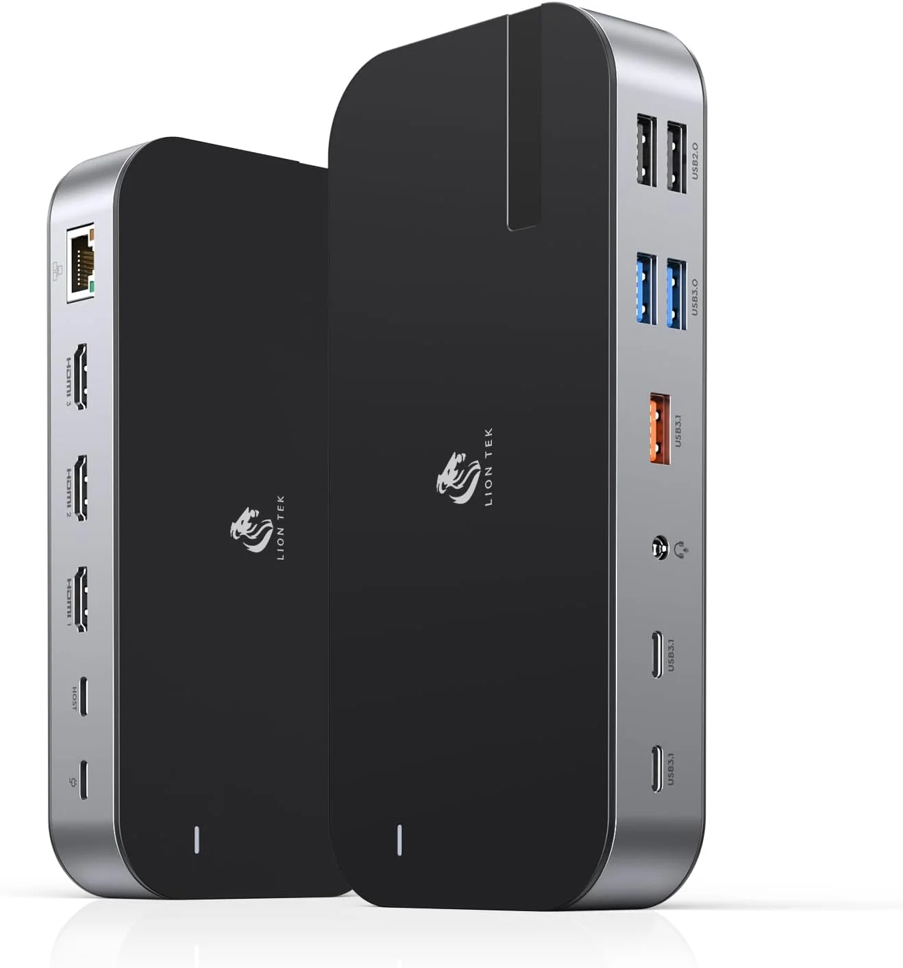 داک استیشن لپ تاپ، داک استیشن 16 در 1 USB C داک مانیتور سه گانه، داک استیشن USB C با 3 HDMI، PD 100W، USB 3.1/3.0/2.0، RJ 45 اترنت، SD/TF، صدا برای Dell/HP/Lenovo