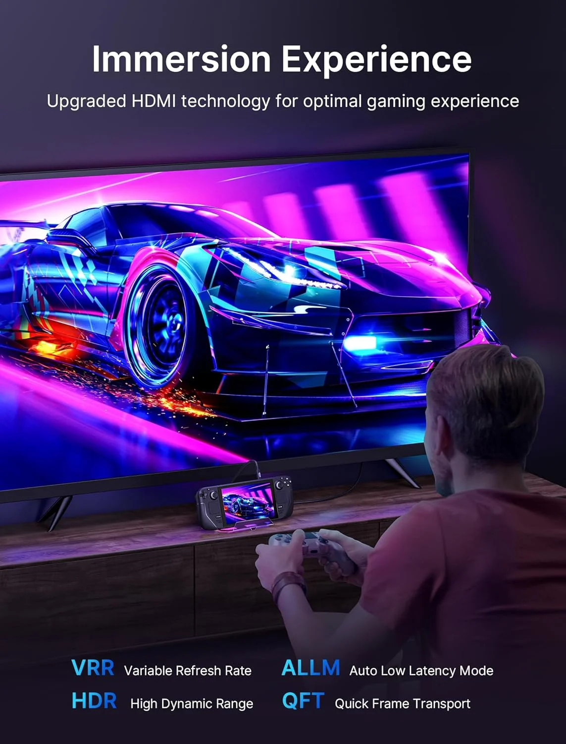 داک استیشن RGB مدل JSAUX برای استیم دک (OLED)/ROG Ally/Legion Go، داک استیم دک 12 در 1 با خروجی 4K@120Hz HDMI و DisplayPort، گیگابیت اترنت، USB-C 3.2، USB-A 3.2/2.0، اسلات SD/TF و جک 3.5 میلی‌متری - HB1201S