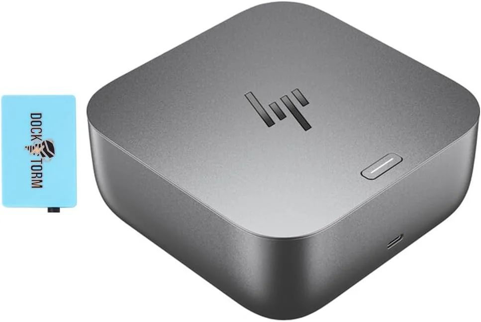 داک پورت تاندربولت 4 اچ پی 100 وات G6 به همراه هاب DKZ (ایستگاه اتصال تاندربولت/USB-C یونیورسال، کابل تکی برای شارژ و انتقال داده به هر لپ‌تاپ با هر برندی) مدل 9X472UT#ABA