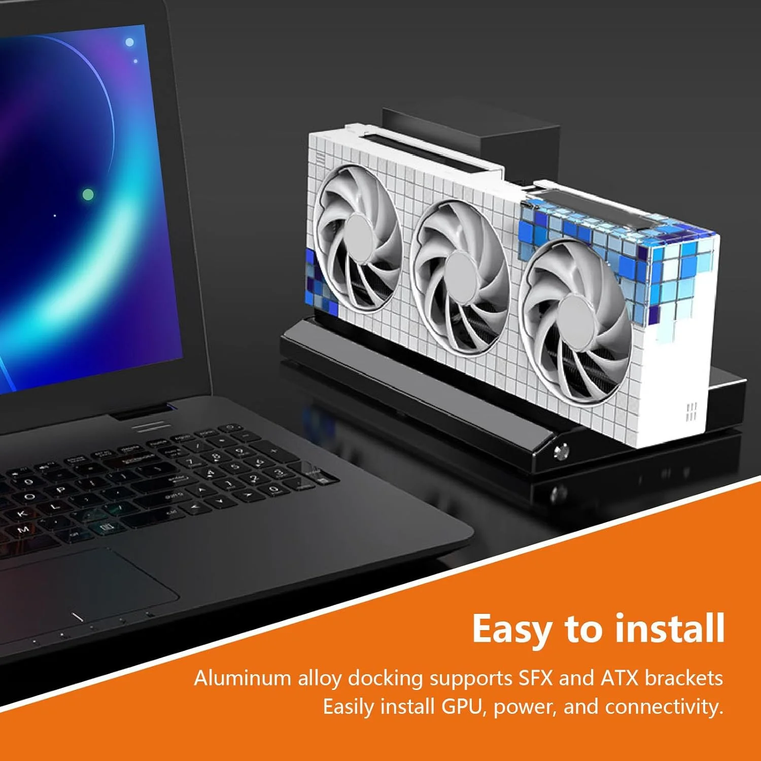 محفظه کوچک کارت گرافیک Dpofirs، ایستگاه داک کارت گرافیک اکسترنال USB4 40Gbps، سازگار با PCIe، با رابط TB RJ45 M.2 NVMe، برای استفاده در لپ تاپ و کنسول های بازی