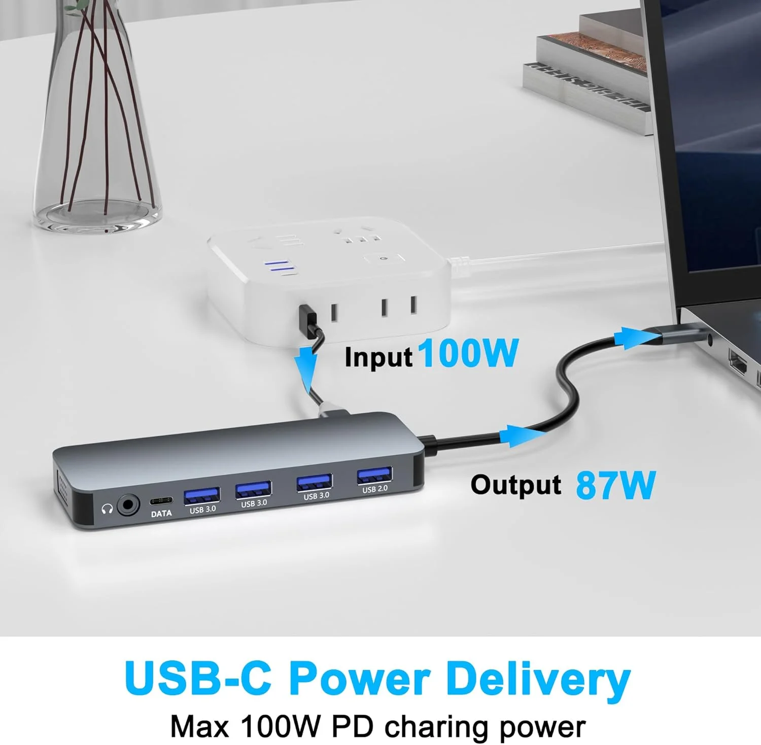 داک استیشن مانیتور دوگانه برای لپ تاپ های دل/اچ پی/لنوو/سرفیس، آداپتور دوگانه HDMI برای 2 مانیتور، داک استیشن لپ تاپ مانیتور دوگانه، هاب USB C سیزده در یک با HDMI/VGA/USB/PD/Ethernet/SD/TF/Audio