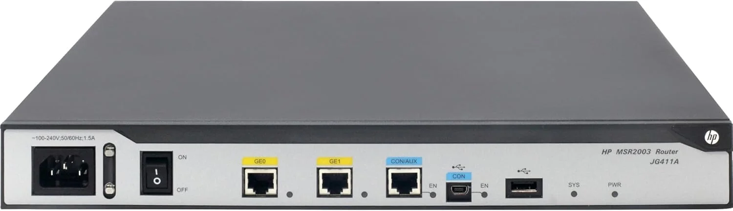روتر اچ پی اینترپرایز HP MSR2003 AC - 2 پورت - پورت مدیریت - 3 اسلات - گیگابیت اترنت - 1U - قابل نصب در رک