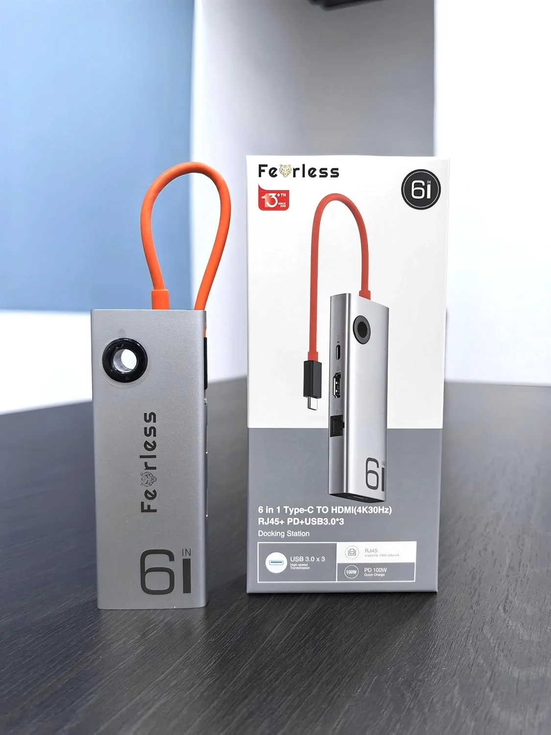 داک استیشن USB C با پورت شارژ 100W PD | هاب USB C چند پورت 6 در 1 با آداپتور HDMI 4K30Hz، 3 پورت داده USB-A (5.0Gbps) و پورت RJ45 (1000 Mbps) داک استیشن USB C با پورت شارژ 100W PD | هاب USB C چند پورت 6 در 1 با آداپتور HDMI 4K30Hz، 3 پورت داده USB-A (5.0Gbps) و پورت RJ45 (1000 Mbps)