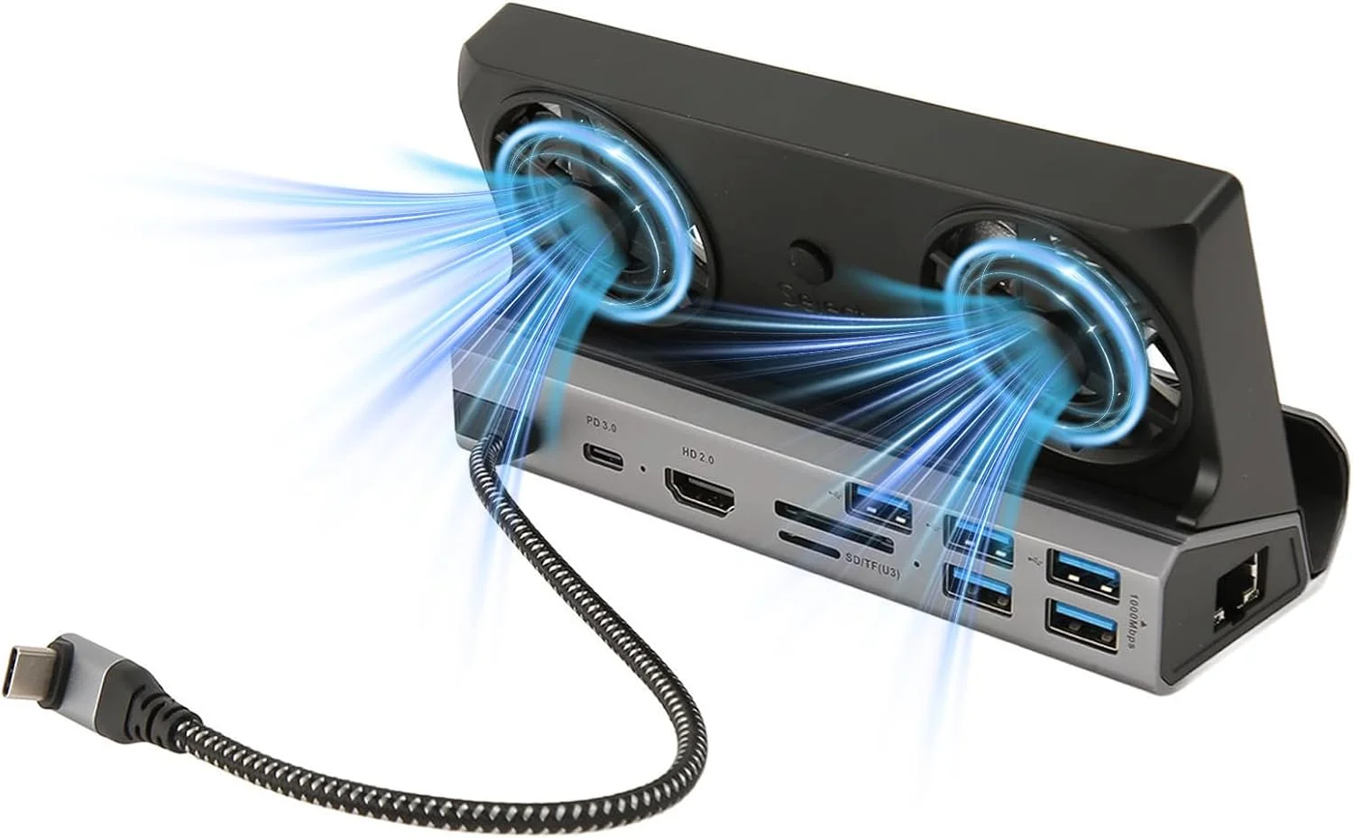 داک استیشن سازگار با استیم دک، 10 در 1 برای داک راگ الای، استیشن با 5 پورت USB 3.0 2.0 فن خنک کننده دوگانه رابط چند رسانه ای HD 4K با نرخ 60 هرتز و شارژ 100 واتی داک استیشن سازگار با استیم دک، 10 در 1 برای داک راگ الای، استیشن با 5 پورت USB 3.0 2.0 فن خنک کننده دوگانه رابط چند رسانه ای HD 4K با نرخ 60 هرتز و شارژ 100 واتی