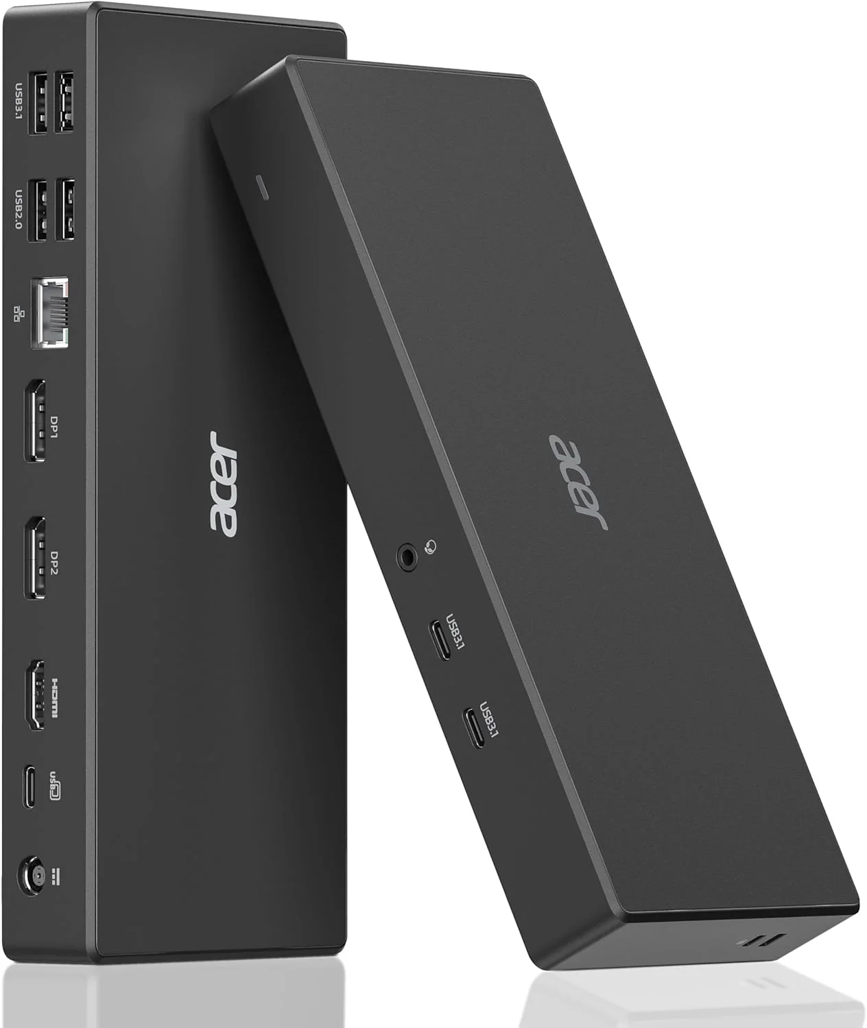 داک استیشن ایسر، داک استیشن لپ تاپ 11 در 1 با کیفیت 4K@60Hz برای 3 مانیتور با 2x DisplayPort+HDMI، اترنت، انتقال داده 5 گیگابیت بر ثانیه، صدا، توان 135 وات، داک USBC سازگار با ایسر، دل، مک بوک ایر/پرو، اچ پی
