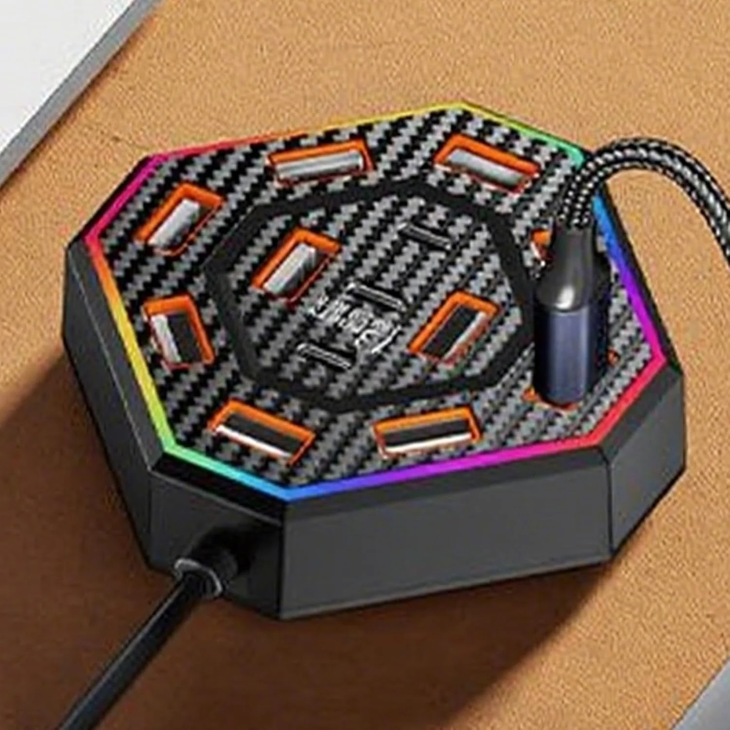 داک استیشن لپ تاپ، داک استیشن آداپتور USB با 13 پورت | لوازم جانبی RGB مناسب کار برقی برای دانشجویان، متخصصان، آقایان و بانوان