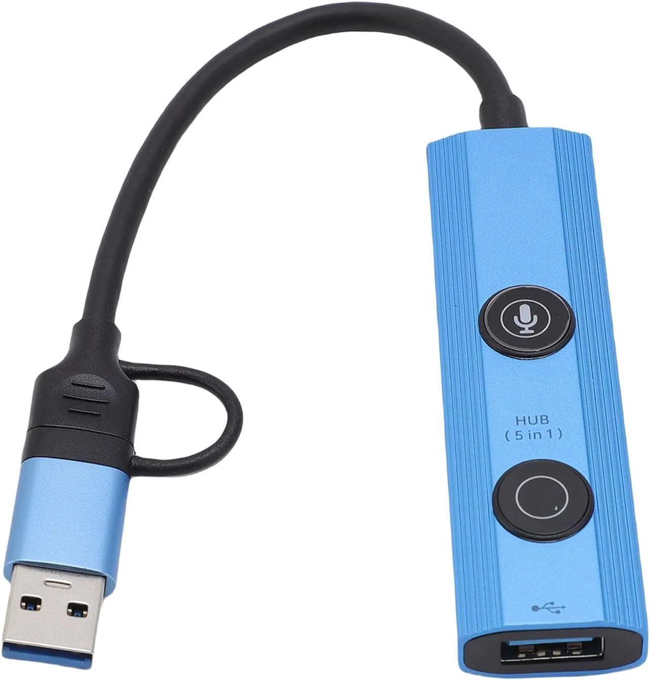 داک استیشن لپ تاپ هوش مصنوعی، هاب 5 در 1 با 3 پورت USB 3.0 با قابلیت تبدیل صدا به متن، ترجمه و ابزار تبدیل فایل برای دفاتر خانگی، کار از راه دور و سفرهای کاری