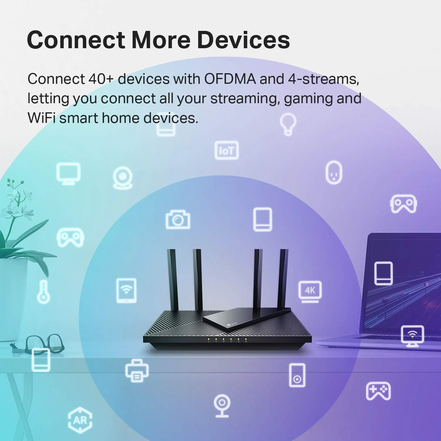 روتر وای فای 6 TP-Link AX1800 مدل V4 (Archer AX21) - اینترنت بی سیم دو بانده، گیگابیتی، ایزی مش، سازگار با الکسا - دستگاه تایید شده برای انسان، پشتیبانی تخصصی رایگان