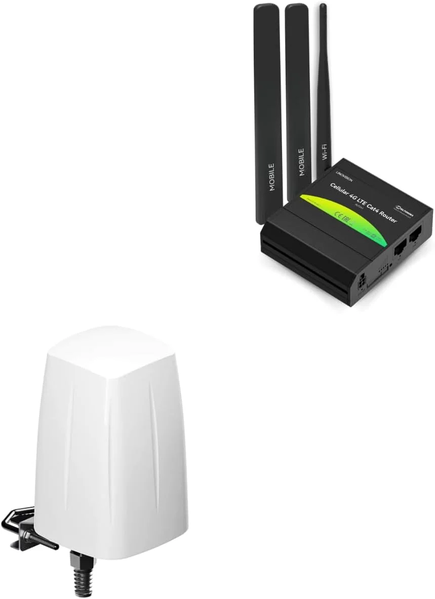 روتر سلولار 4G صنعتی Teltonika RUT241 LINOVISION با آنتن بیرونی و محفظه ضد آب
