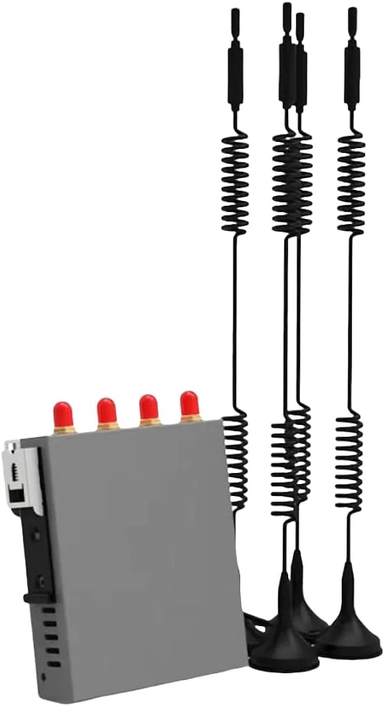 کارت دسترسی به اینترنت پرسرعت دو پورت سریال RS232 RS485 CPE روتر صنعتی 5G دو پورت شبکه x 1 مجموعه (نسخه جهانی + آنتن های مکنده)