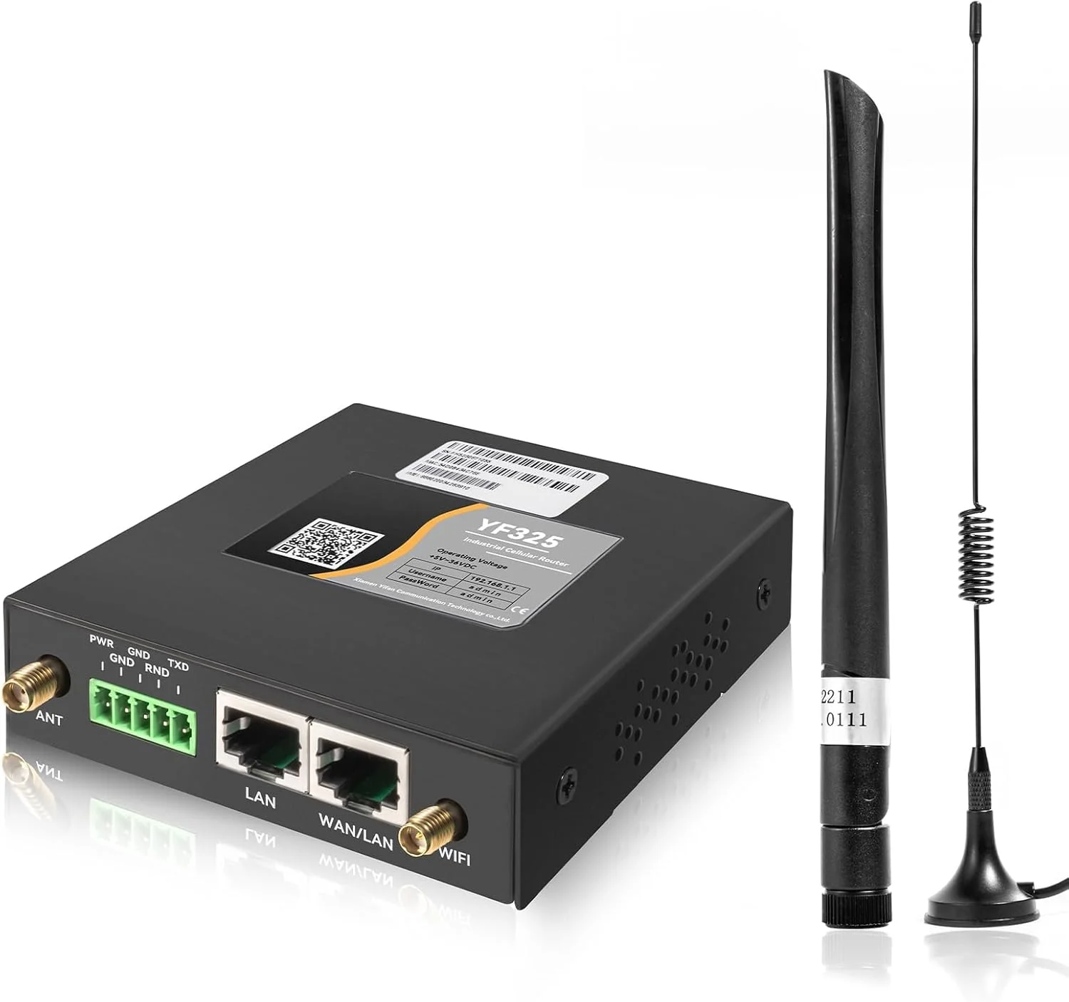 روتر 4G VPN صنعتی Yeacomm YF325 مودم WiFi آنلاک با اسلات دو سیم کارت، RS232، مودم سلولی آنتن خارجی در آمریکای شمالی/جنوبی، نه برای Verizon