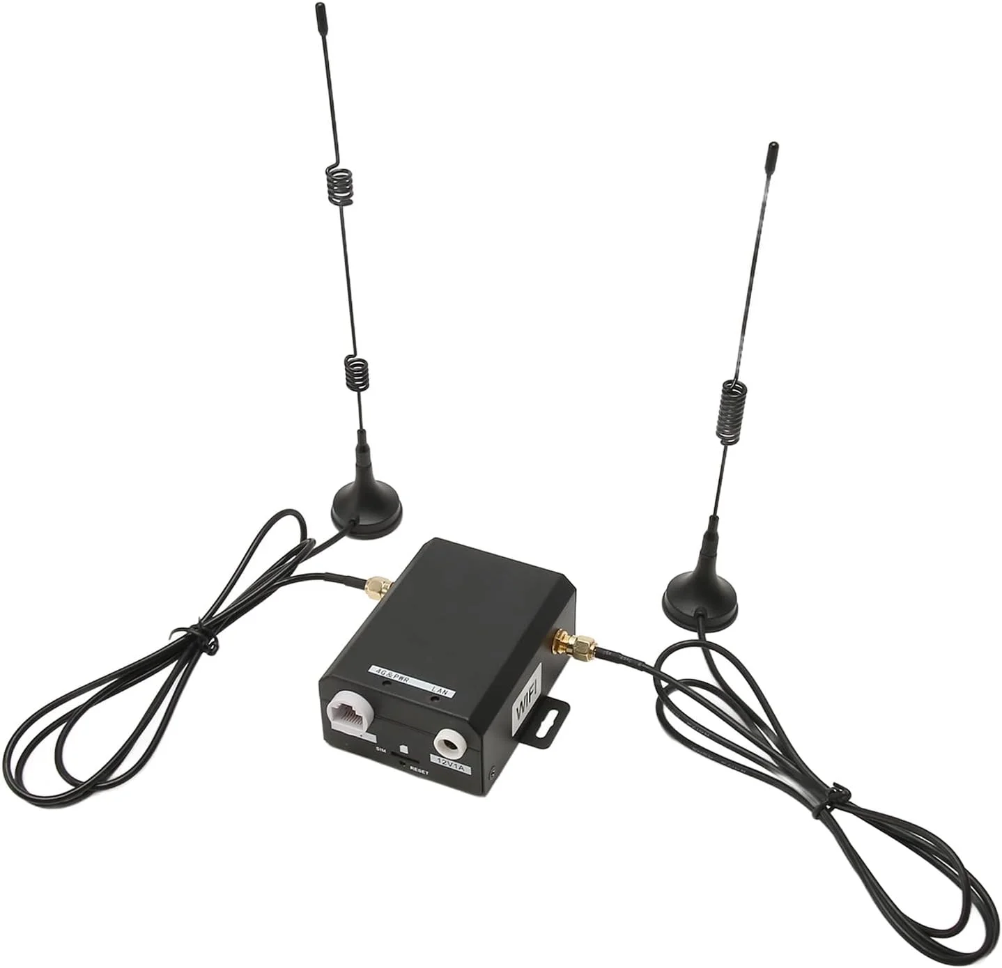 روتر صنعتی 4G LTE با اسلات سیم کارت، 2 آنتن خارجی، 150 مگابیت بر ثانیه، پشتیبانی از 16 کاربر، هات اسپات برای خانه، کارخانه، انبار، باغ، پارکینگ 100-240 ولت (دوشاخه آمریکایی)