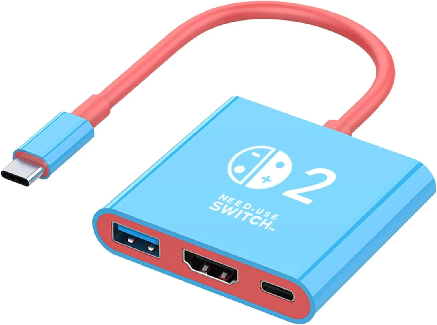 داک سوئیچ 2 برای نینتندو سوئیچ 2، آداپتور مسافرتی قابل حمل با پشتیبانی از 4K/30HZ HDTV، پورت USB 3.0 با توان 100W، سازگار با سوئیچ، آیپد، لپتاپ، تلفن (آبی قرمز) داک سوئیچ 2 برای نینتندو سوئیچ 2، آداپتور مسافرتی قابل حمل با پشتیبانی از 4K/30HZ HDTV، پورت USB 3.0 با توان 100W، سازگار با سوئیچ، آیپد، لپتاپ، تلفن (آبی قرمز)