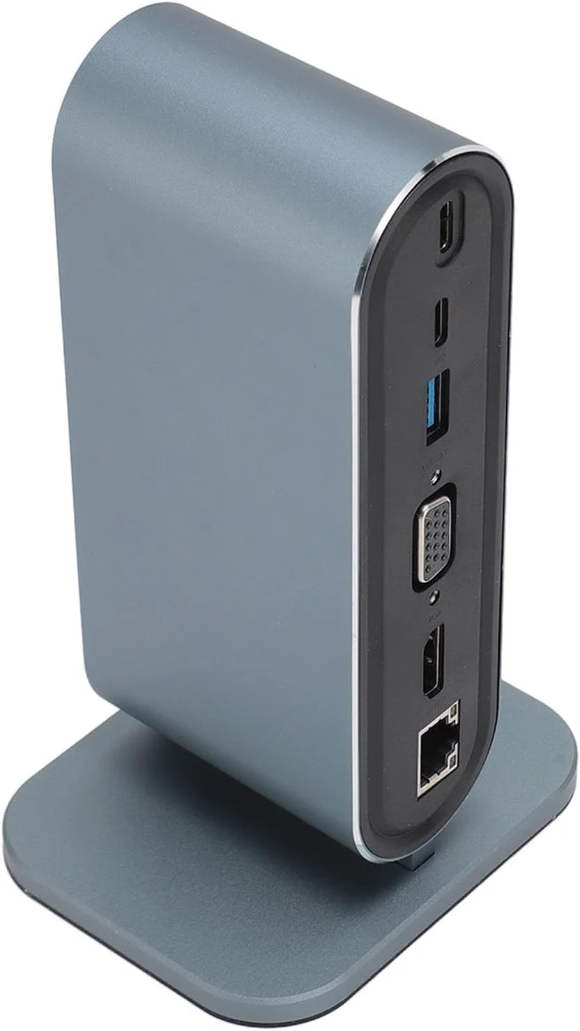 داک استیشن لپ تاپ Cryfokt 12 در 1 هاب انتقال پرسرعت USB C برای کاربران آلیاژ آلومینیوم
