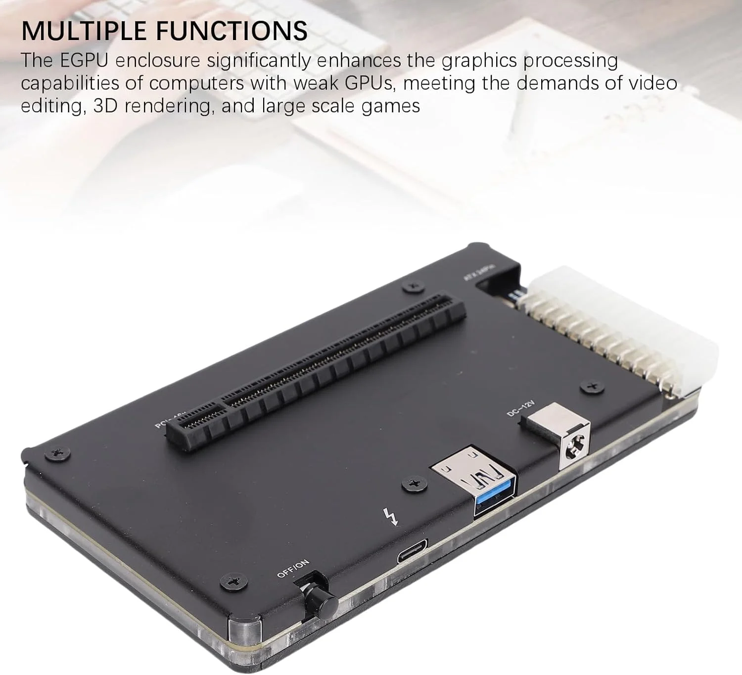 داک کارت گرافیک اکسترنال Cryfokt، ارتقاء قابلیت پردازش گرافیکی رابط PCIE 24 پین GPU اکسترنال برای رندرینگ سه بعدی