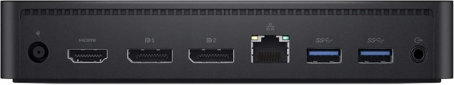 دِل D6000 ایستگاه اتصال سه گانه USB-C، تا سه نمایشگر 4K از طریق USB-C، UHD 5K، USB 3.0، اترنت گیگابیتی، آداپتور AC 130 واتی، شارژ تا 65 واتی لپ تاپ 452-Bcyt 452-Bcyh (کاهنده)