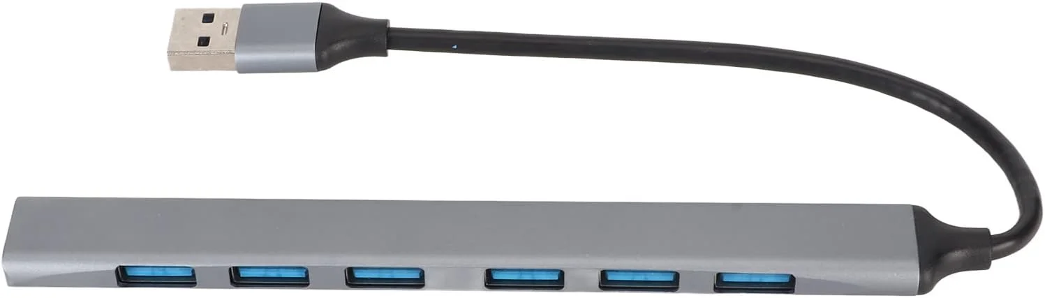 هاب اسپلیتر USB شیکریس 7 در 1 با طراحی فشرده، پورت های USB 3.0 و 2.0، اتصال و پخش آسان برای سفرهای کاری