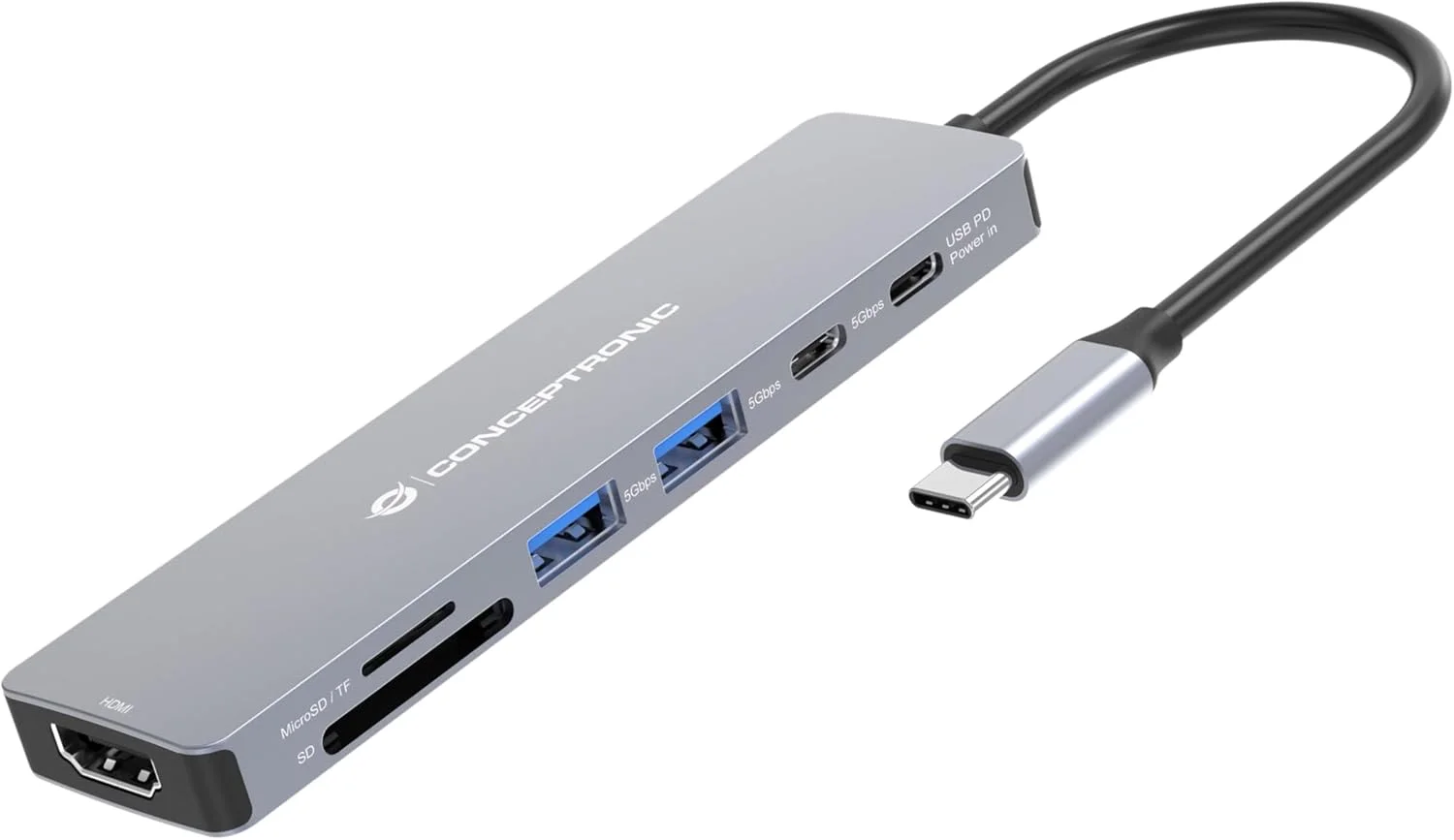 داک استیشن Conceptronic USB-C به HDMI، 2xUSB-A، 2xUSB-C، SD، TF 0.25 متری داک استیشن Conceptronic USB-C به HDMI، 2xUSB-A، 2xUSB-C، SD، TF 0.25 متری