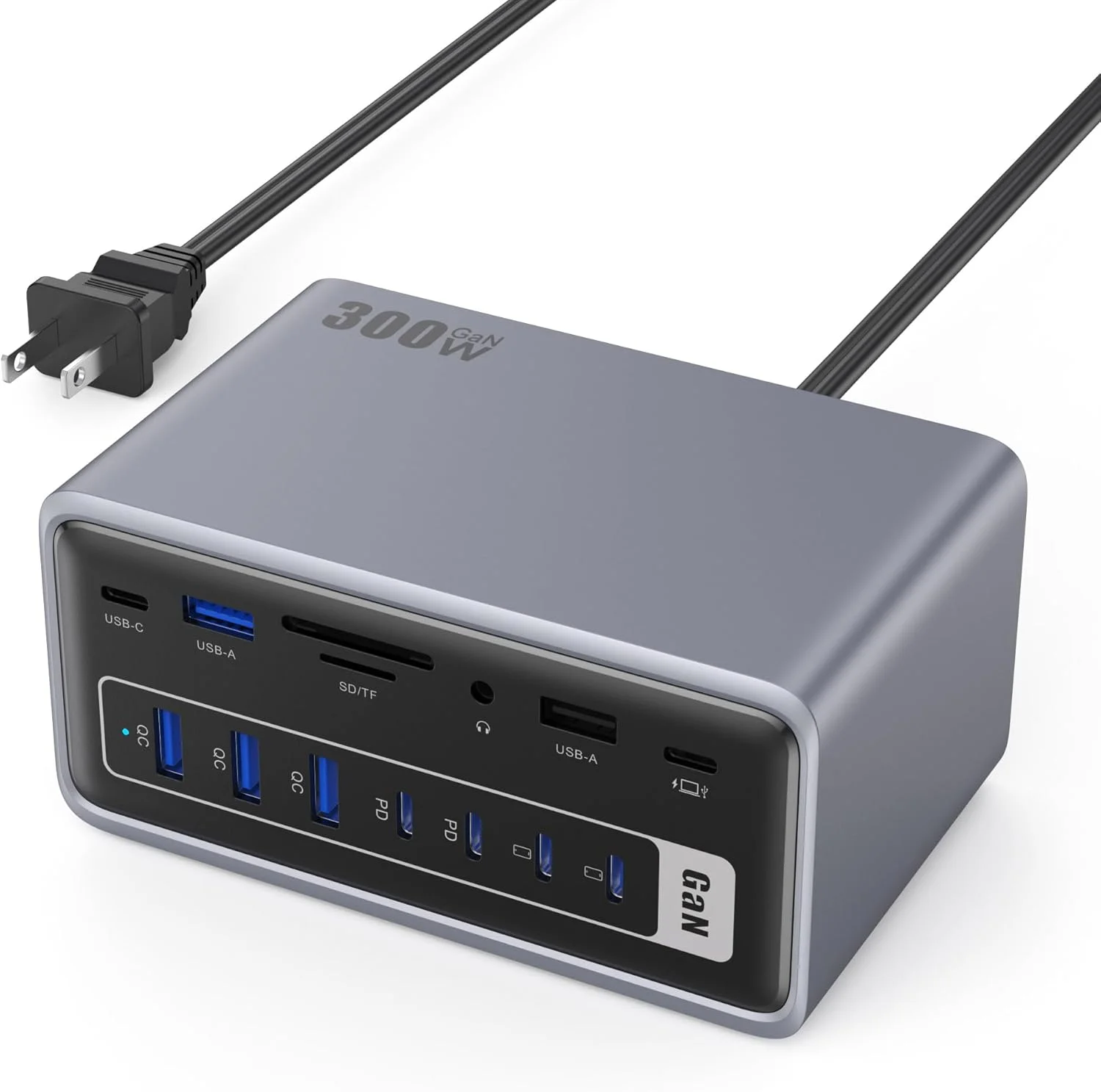 ایستگاه شارژ 20 در 1 300 واتی، ایستگاه داکینگ USB هاب USB C با نمایشگر سه گانه با 2x4K HDMI، DP، VGA، اترنت، 7 پورت USB A/C، پورت های USB A/C با سرعت 5 گیگابیت بر ثانیه، SD/TF، صدا، شارژر سریع لپ تاپ 100 واتی PD برای ویندوز/macOS