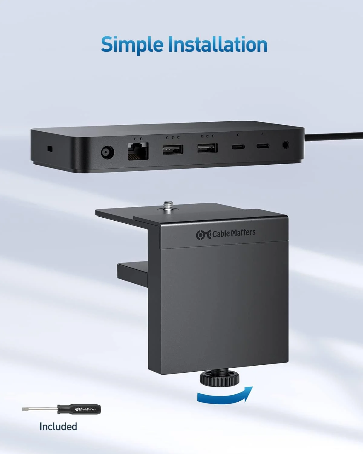 نگهدارنده رومیزی کابل مترز [طراحی شده برای سرفیس] برای داک Microsoft Surface Thunderbolt 4