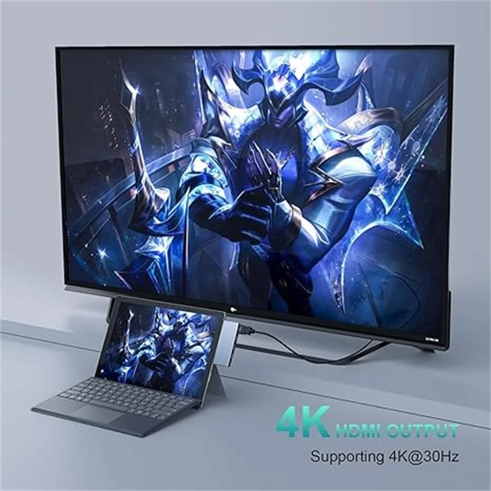 آداپتور هاب داکینگ Azonee Surface، آداپتور USB 3.0 با کارت خوان حافظه TF/Micro SD، مبدل پورت HDMI 4K، لوازم جانبی برای Surface Pro 4/5/6 آداپتور هاب داکینگ Azonee Surface، آداپتور USB 3.0 با کارت خوان حافظه TF/Micro SD، مبدل پورت HDMI 4K، لوازم جانبی برای Surface Pro 4/5/6