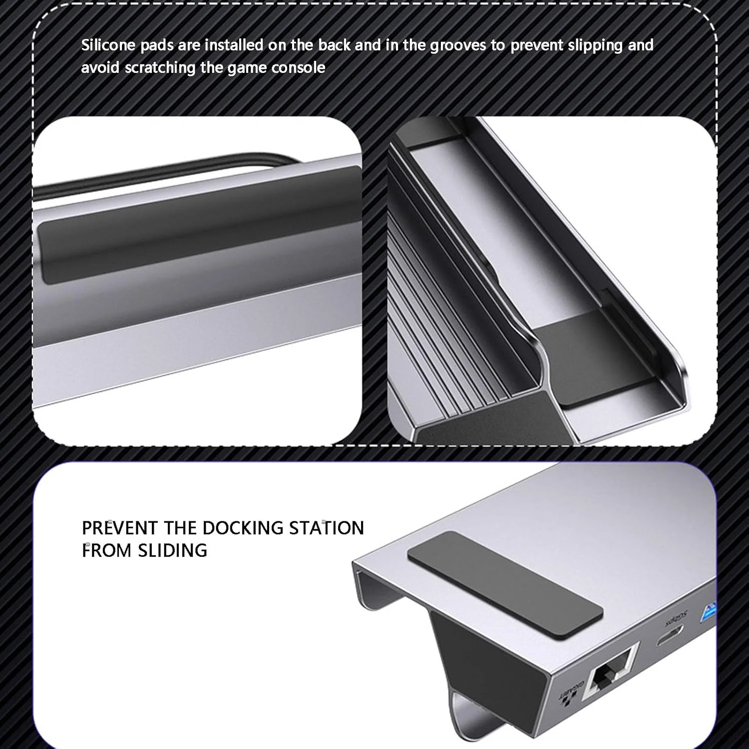 ایستگاه داکینگ USB C 6 در 1 Annadue، 4K 120Hz، شارژ 100W PD، هاب USB 3.0، اترنت گیگابیتی، هاب آلومینیومی برای لپ تاپ