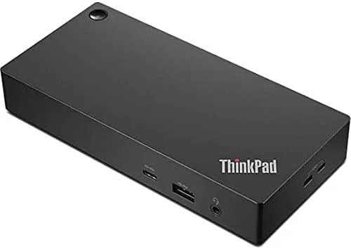 داک USB Type-C لنوو ThinkPad Gen 2 با کیفیت 4K (40AY0090US) + کابل HDMI زوم‌اسپید (دارای اترنت) + کابل DisplayPort زوم‌اسپید + بسته شروع به کار، مشکی
