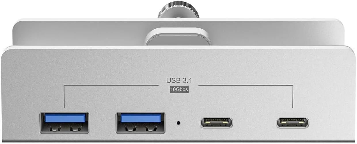 هاب آلومینیومی USB با سرعت 10 گیگابیت بر ثانیه، هاب USB 3.1، نگهدارنده تلفن، توسعه دهنده چندگانه داک اسپلیتر برای لوازم جانبی کامپیوتر رومیزی لپ تاپ، هاب C