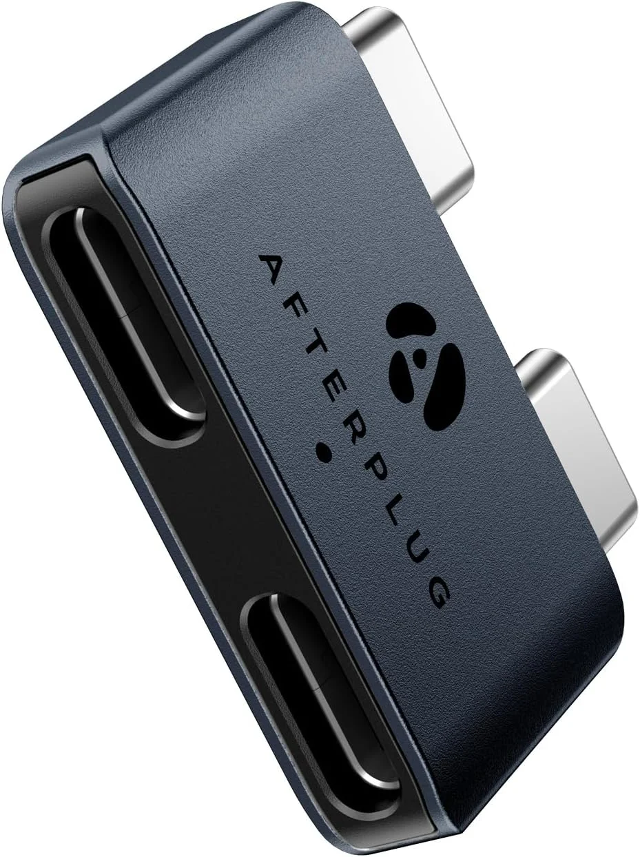 یک توسعه دهنده USB C برای مک بوک با قاب، آداپتور توسعه دهنده 2 پورت Type C نر به ماده سازگار با Thunderbolt 3/4 یا پورت USB4 Type C; 240W PD، ویدئو 8K و انتقال داده 40Gbps