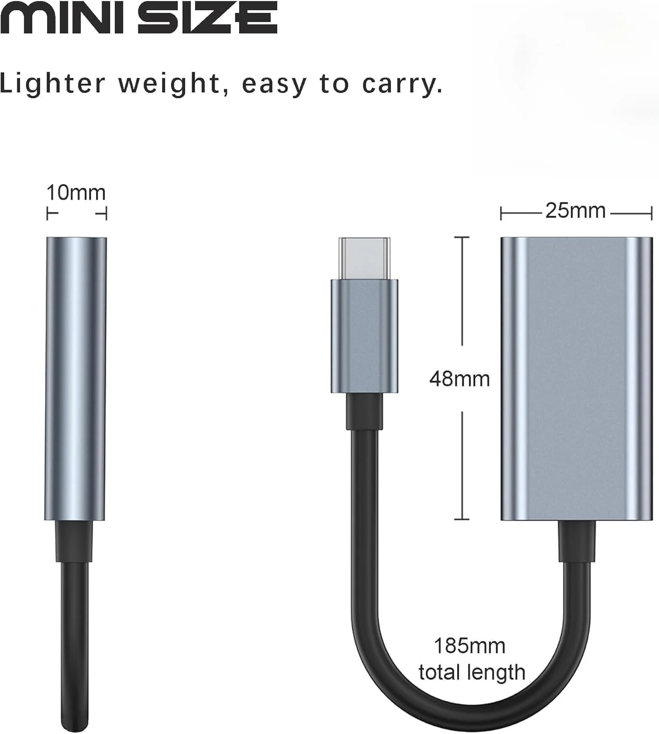 آداپتور USB C به HDMI برای مانیتور، ایستگاه اتصال لپ تاپ 4K HDMI به USB C برای مک بوک پرو، کابل USB Type C به HDMI برای آیپد ایر، دانگل USB C به HDMI برای کروم بوک XPS TV