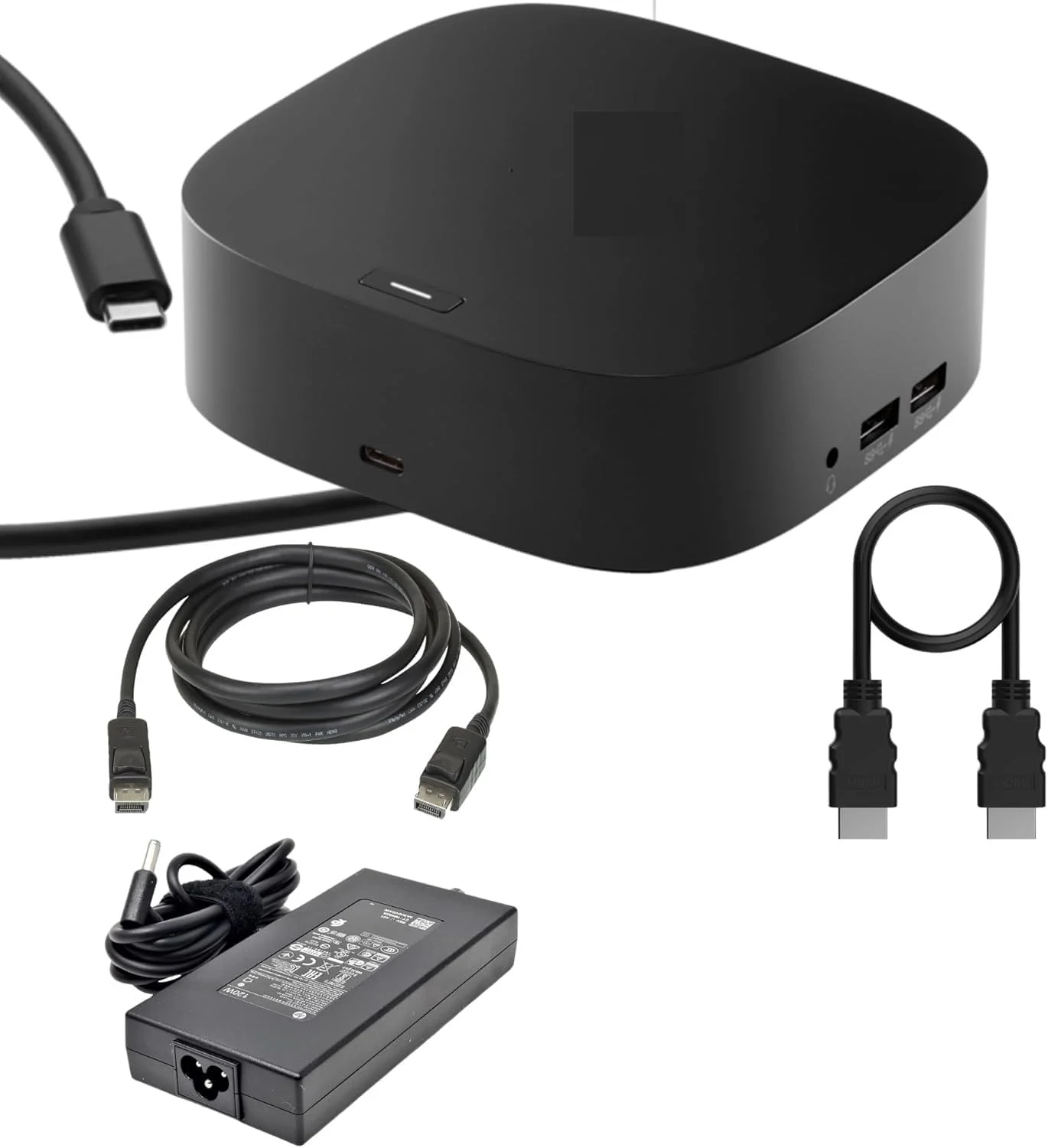 5YH26AV بسته نرم افزاری داک USB-C G5 برای HP - برای ایستگاه اتصال HP برای لپ تاپ مانیتور دوگانه - با 120، کابل HDMI، کابل DisplayPort - ایستگاه اتصال G5