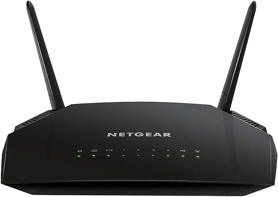 روتر وای فای NETGEAR مدل (R6230) - سرعت بی سیم دو بانده AC1200 (تا 1200 مگابیت در ثانیه) | پوشش دهی تا 1200 فوت مربع و 20 دستگاه | دارای 4 پورت اترنت 1G و 1 پورت USB 2.0