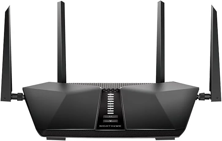 روتر وای فای 6 NETGEAR Nighthawk (RAX50)، روتر گیگابیتی 6 جریانی، سرعت بی سیم دو بانده AX5400 (تا 5.4 گیگابیت در ثانیه)، پوشش تا 232 متر مربع و 25 دستگاه