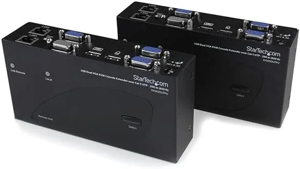 اکستندر KVM دوگانه VGA Cat5 از طریق USB استار تک