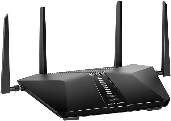 روتر وای فای 6 NETGEAR Nighthawk (RAX50)، روتر گیگابیتی 6 جریانی، سرعت بی سیم دو بانده AX5400 (تا 5.4 گیگابیت در ثانیه)، پوشش تا 232 متر مربع و 25 دستگاه روتر وای فای 6 NETGEAR Nighthawk (RAX50)، روتر گیگابیتی 6 جریانی، سرعت بی سیم دو بانده AX5400 (تا 5.4 گیگابیت در ثانیه)، پوشش تا 232 متر مربع و 25 دستگاه