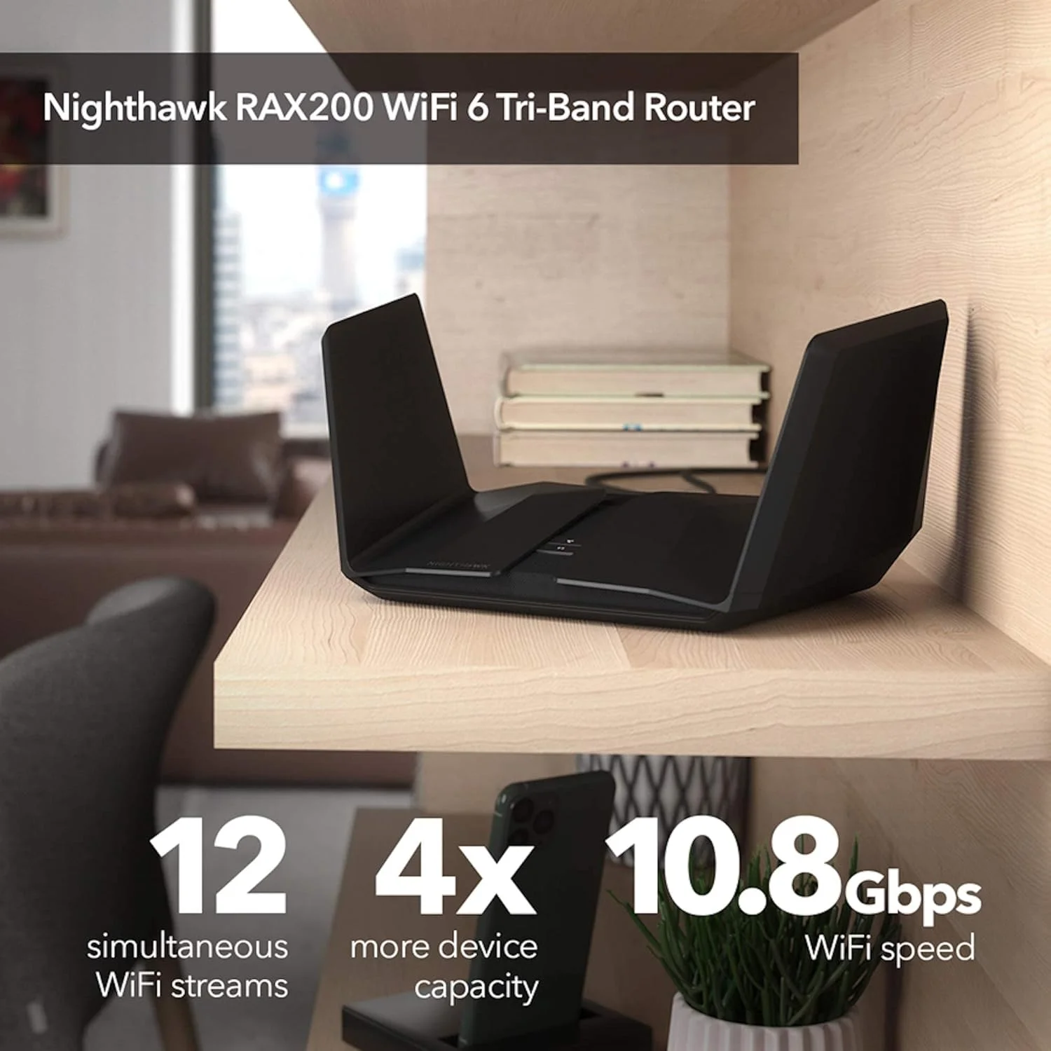 روتر NETGEAR Nighthawk WiFi 6 (RAX200) روتر گیگابیتی 12-جریانی AX11000 سرعت بی سیم سه بانده (تا 10.8 گیگابیت در ثانیه) پوشش تا 2500 فوت مربع و 50 دستگاه روتر NETGEAR Nighthawk WiFi 6 (RAX200) روتر گیگابیتی 12-جریانی AX11000 سرعت بی سیم سه بانده (تا 10.8 گیگابیت در ثانیه) پوشش تا 2500 فوت مربع و 50 دستگاه