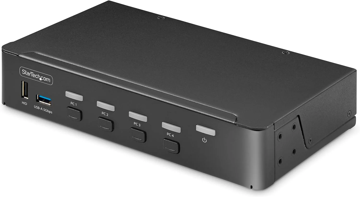 سوئیچ KVM چهار پورت DisplayPort استار تک، مانیتور تکی 4K 60Hz، شش پورت USB، سوئیچینگ کلید میانبر، سازگار با TAA