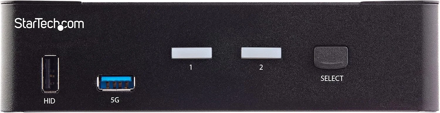 سوئیچ KVM دو پورت HDMI استار تک - مانیتور تکی 4K 60Hz Ultra HD HDR - سوئیچ KVM دسکتاپ HDMI 2.0 با هاب USB 3.0 دو پورت (5Gbps) و 4 پورت USB 2.0 HID، صدا - سوئیچینگ کلید میانبر - TAA