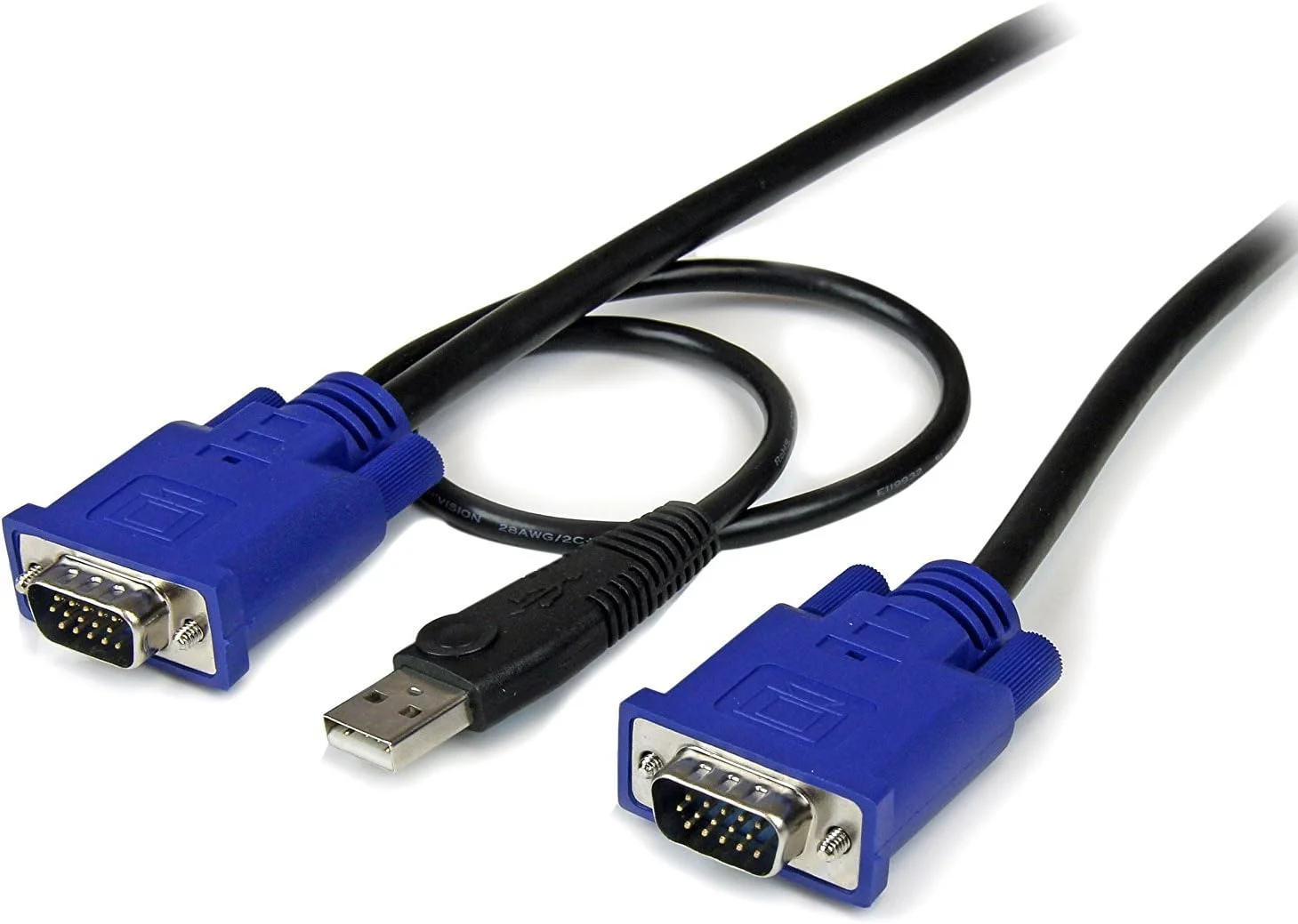 کابل KVM فوق العاده نازک 2 در 1 USB VGA استار تک دات کام - کابل KVM VGA - کابل KVM USB - کابل سوئیچ KVM (SVECONUS10)