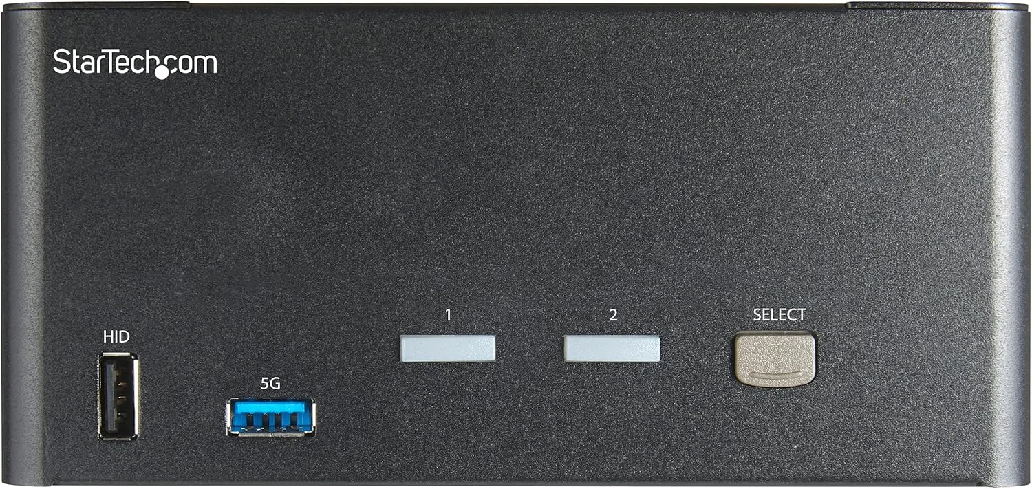 سوئیچ KVM دو پورت سه مانیتوره DisplayPort استار تک - 4K 60Hz UHD HDR - دسکتاپ DP 1.2 KVM با هاب USB 3.0 دو پورت (5Gbps) و 4 پورت USB 2.0 HID، صدا - سوئیچینگ Hotkey - TAA (SV231TDPU34K)