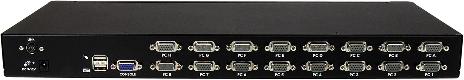 کیت سوئیچ KVM شانزده پورت USB با قابلیت نصب در رک 1U همراه با OSD و کابل