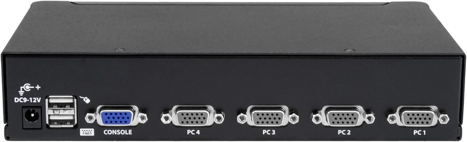 سوییچ KVM چهار پورت StarTech.com با OSD - سوییچ KVM قابل نصب در رک 1U - USB و PS/2 - 1920 x 1440 - 1U