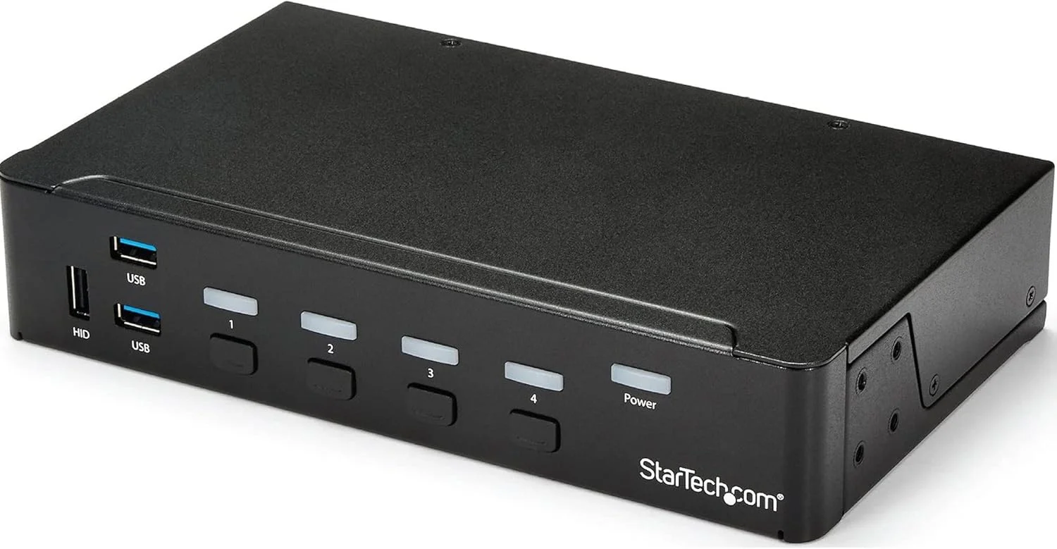 سوئیچ KVM چهار پورت HDMI استار تک - سوئیچ KVM HDMI - 1080p - پشتیبانی از USB 3.0 و صدا - سوئیچ ویدئویی KVM, TAA (SV431HDU3A2)