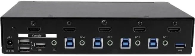 سوئیچ KVM چهار پورت HDMI استار تک - سوئیچ KVM HDMI - 1080p - پشتیبانی از USB 3.0 و صدا - سوئیچ ویدئویی KVM, TAA (SV431HDU3A2)