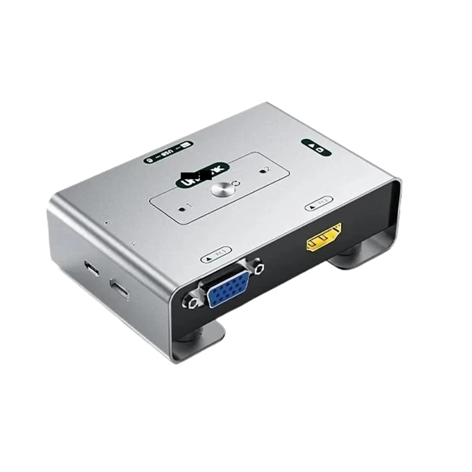 سوئیچ KVM وی جی ای HDMI به وی جی ای 2x1 1080P 60Hz برای کامپیوتر، لپ تاپ، ایکس باکس به تلویزیون، مانیتور، پروژکتور (آبی)