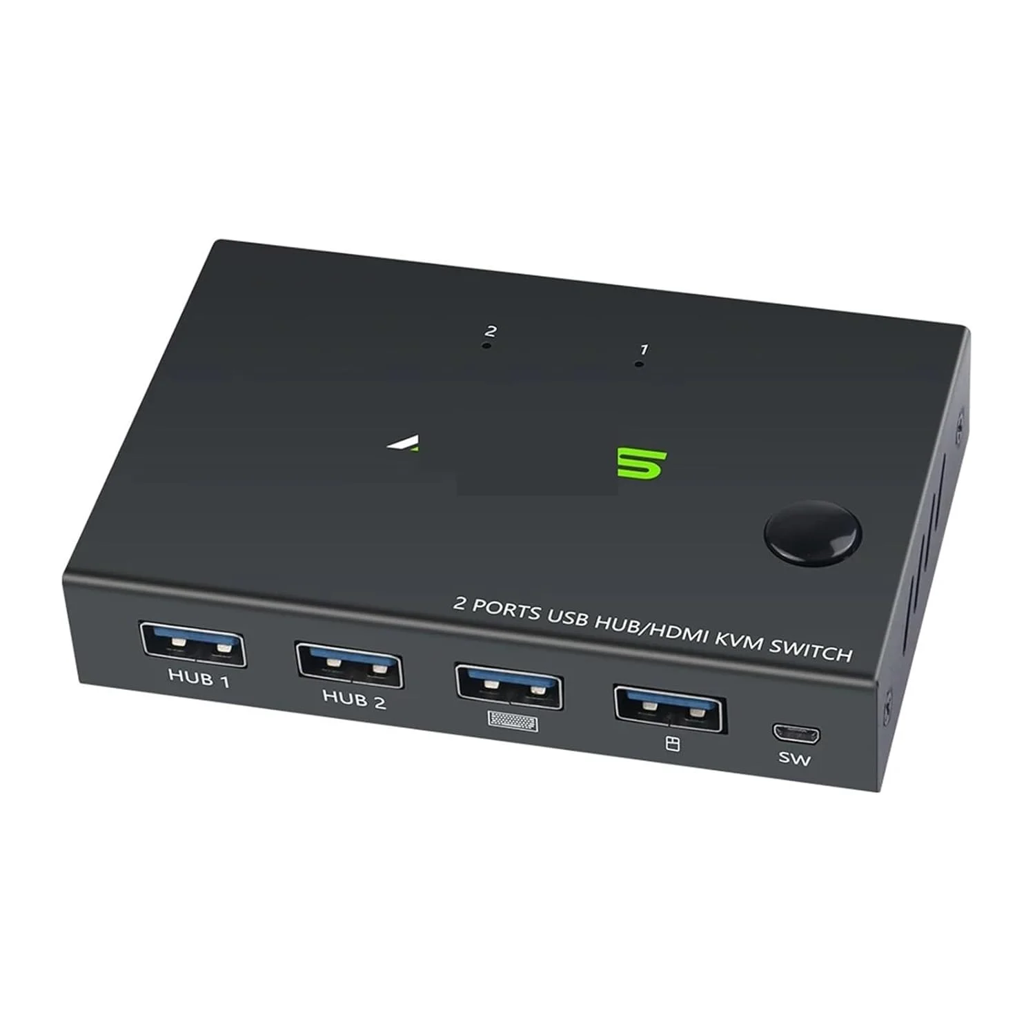 جعبه سوئیچ KVM دو در یک خروجی 4K USB HDMI برای اشتراک گذاری کیبورد، ماوس و پرینتر بین 2 کامپیوتر، دارای قابلیت Plug & Play و اسپلیتر سوئیچ USB (مدل 201CC)
